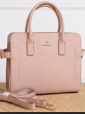 Nanette Lapore Blush Pink Structured Leather Tote